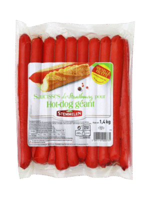 Saucisse de Strasbourg pour hot-dog