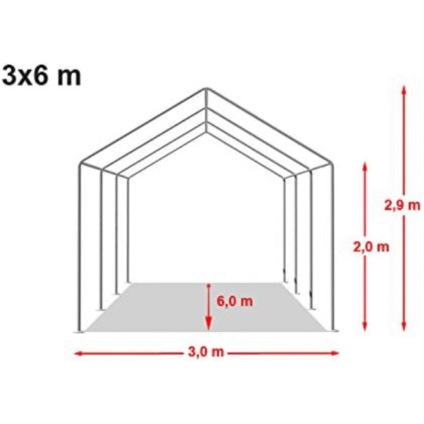 Location tente de réception, barnum 3x6m (TOOLPORT)